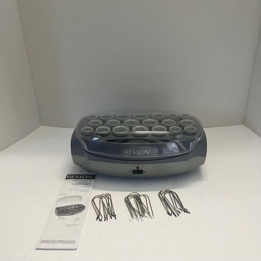 Revlon RV261 Ionic Hairsetter 20 Hot Hair Curlers Rollers with 19 Clips Tested